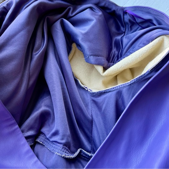 NWOT ZARA Faux Leather Long Sleeve Ruched Mini Dress—SZ. Small - Picture 13 of 17